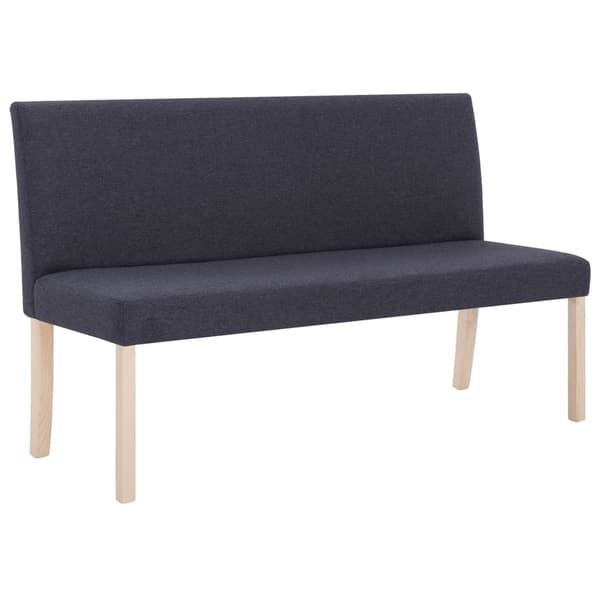 vidaXL Bänk 139,5 cm mörkgrå polyester grå