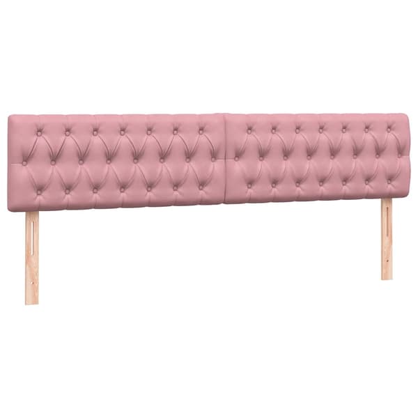 vidaXL Ramsäng med madrass rosa 180x210 cm sammet Rosa