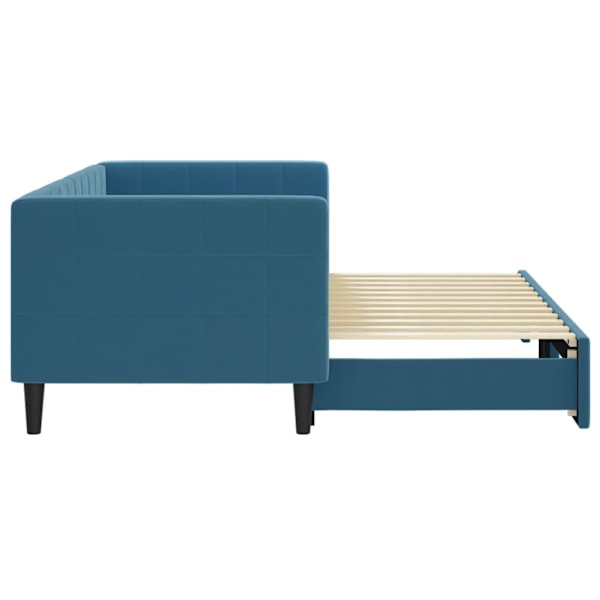 vidaXL Dagbädd utdragbar blå 80x200 cm sammet Blå