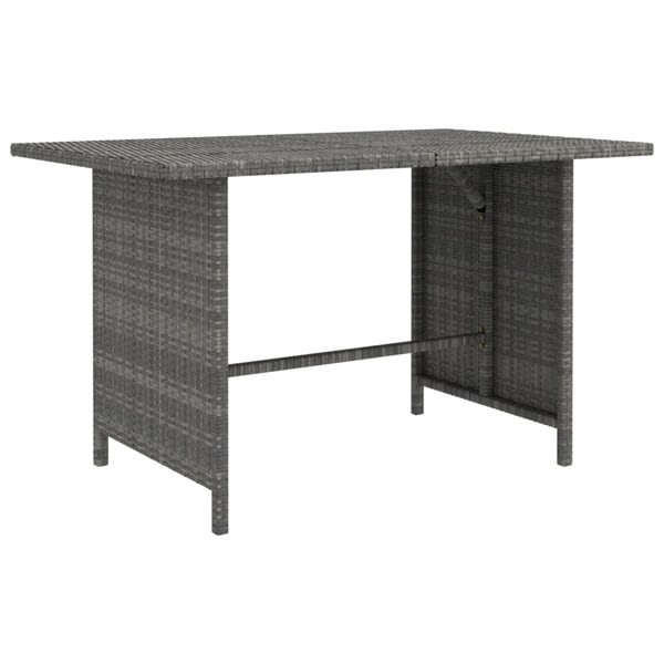 vidaXL Trädgårdsbord grå 110x70x65cm konstrotting grå