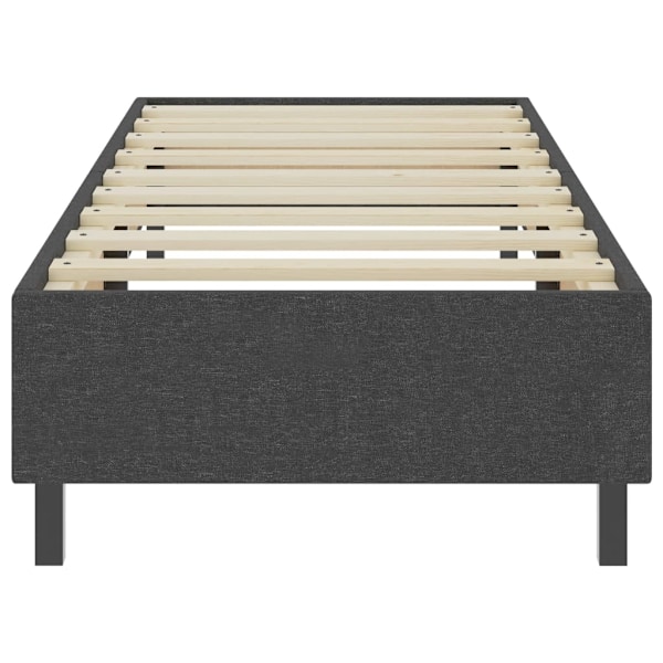 vidaXL Resårsäng mörkgrå tyg 90x200 cm grå