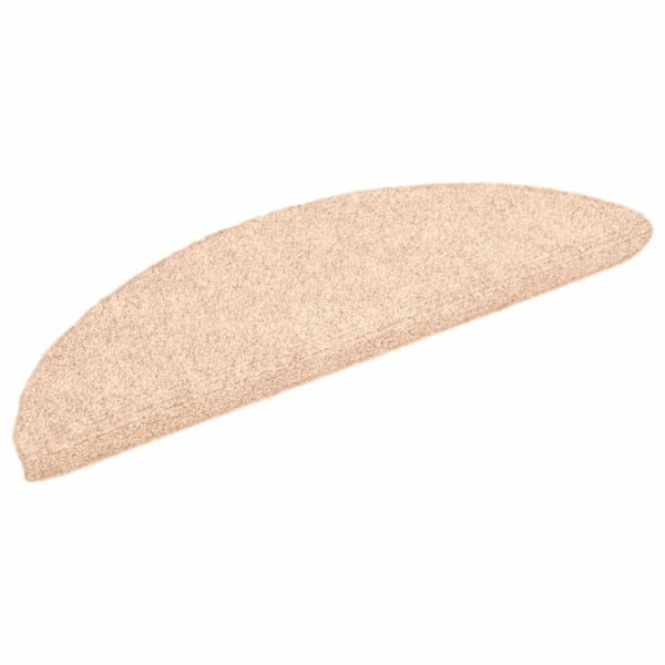 vidaXL Trappstegsmattor självhäftande 10 st gräddvit 56x17x3 cm brodyr Brun