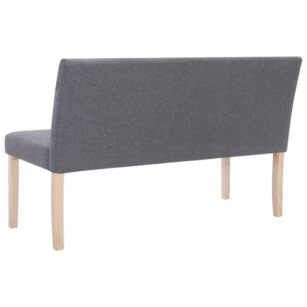 vidaXL Bänk 139,5 cm konstläder ljusgrå grå