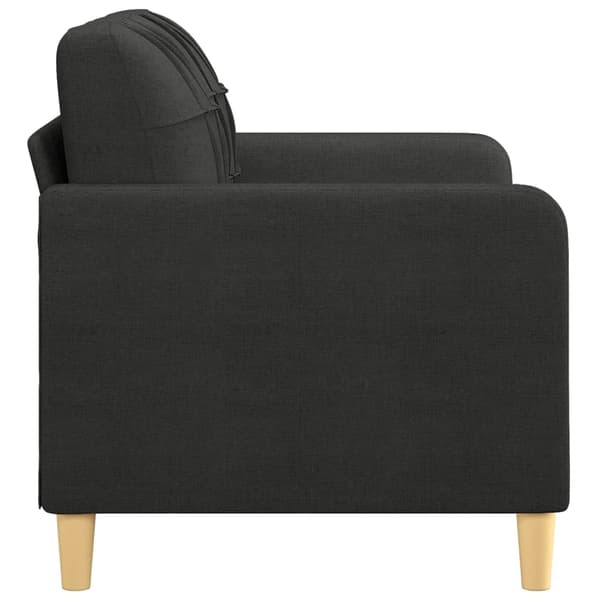 vidaXL 2-sitssoffa ljusgrå Svart 120 cm tyg art