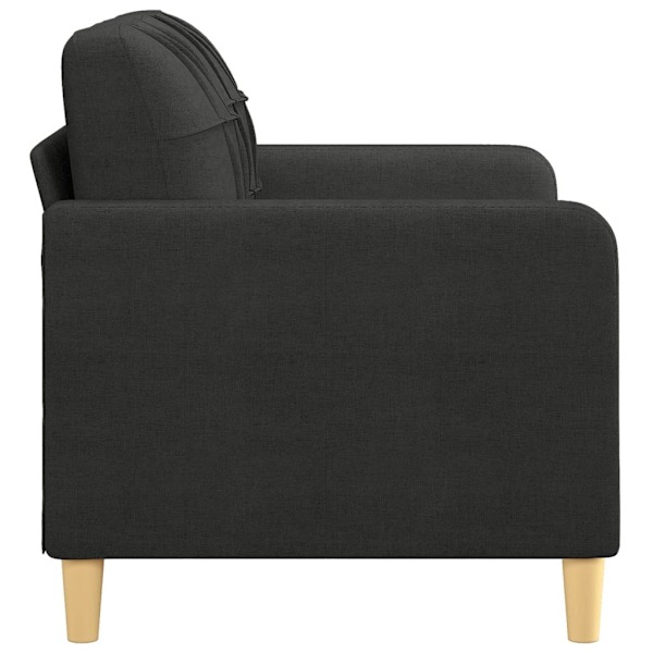 vidaXL 2-sitssoffa ljusgrå Svart 120 cm tyg Svart