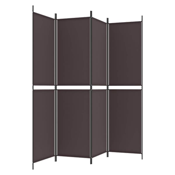 vidaXL Rumsavdelare 4 paneler brun 200x200 cm tyg Brun