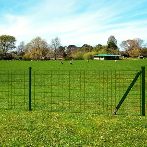 vidaXL Eurofence stål 10x1 m grön Grön