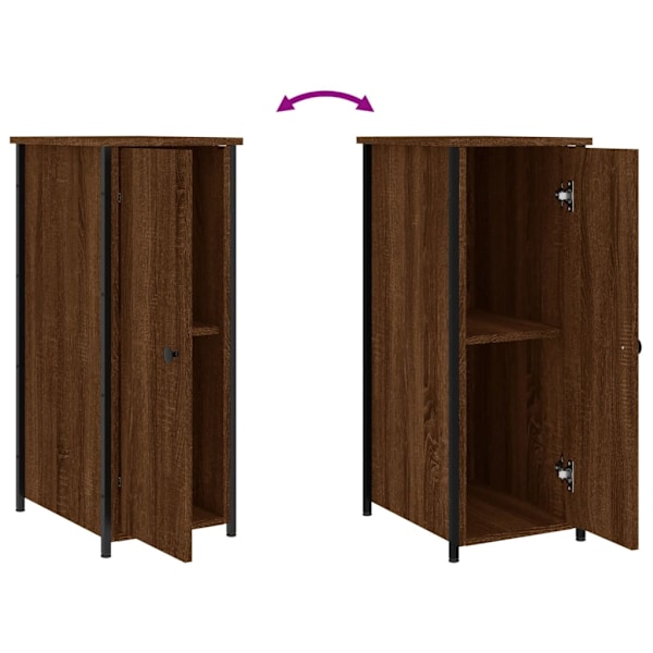 vidaXL Sängbord brun ek 32x42x80 cm konstruerat trä Brun