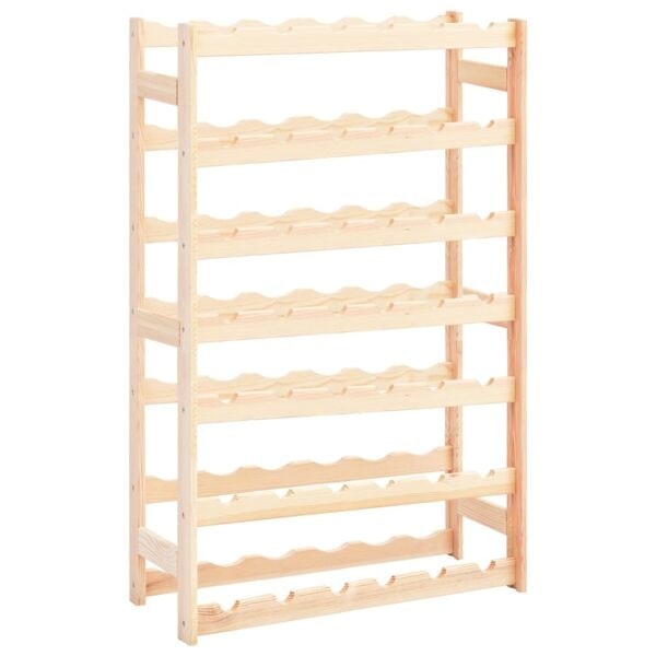 vidaXL Vinställ för 42 flaskor furu Beige
