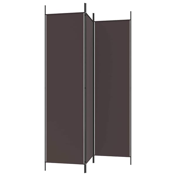 vidaXL Rumsavdelare 3 paneler 150 x 200 cm brun tyg Brun