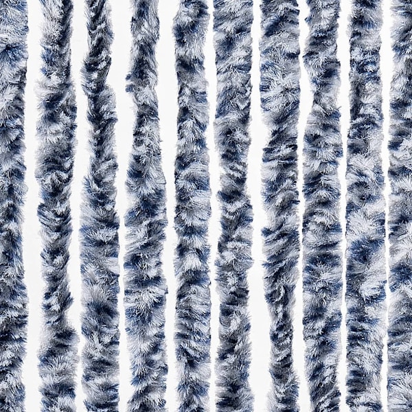 vidaXL Insektsdraperi blå, vit och silver 56x185 cm chenille multifärg
