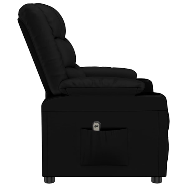 vidaXL Elektrisk reclinerfåtölj svart konstläder Svart