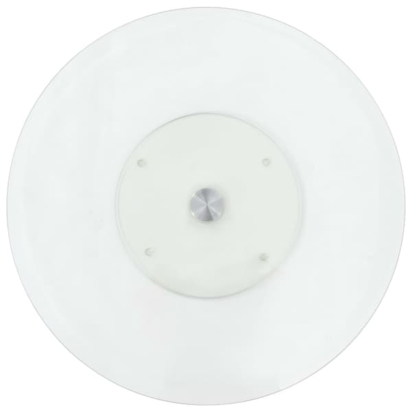 vidaXL Snurrbar serveringsbricka transparent 60 cm härdat glas Transparent