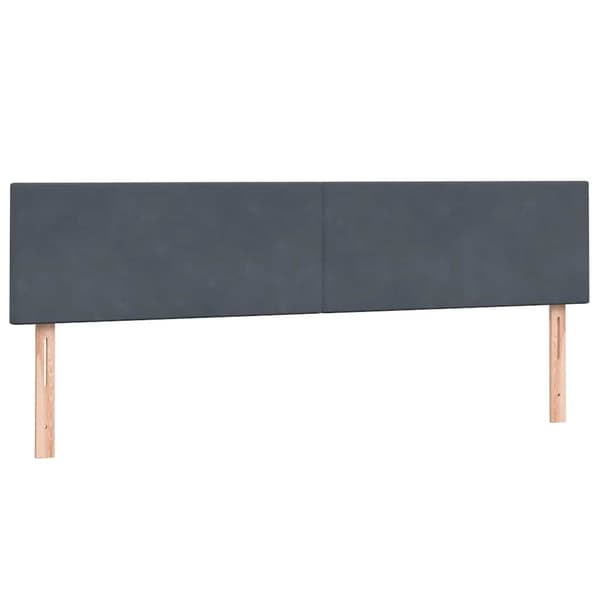 vidaXL Ramsäng med madrass mörkgrå 180x210 cm sammet Grå