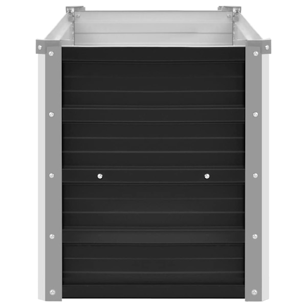 vidaXL Odlingslåda upphöjd antracit 100x40x45 cm galvaniserat stål Antracit
