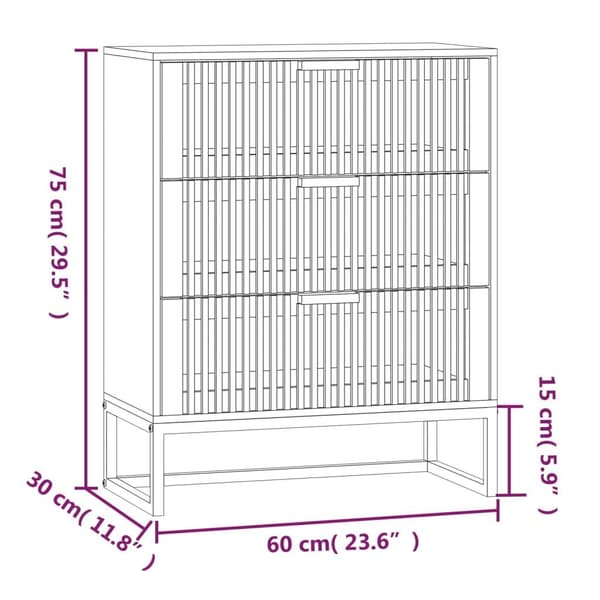 vidaXL Förvaringsskåp vit 60x30x75 cm konstruerat trä Vit