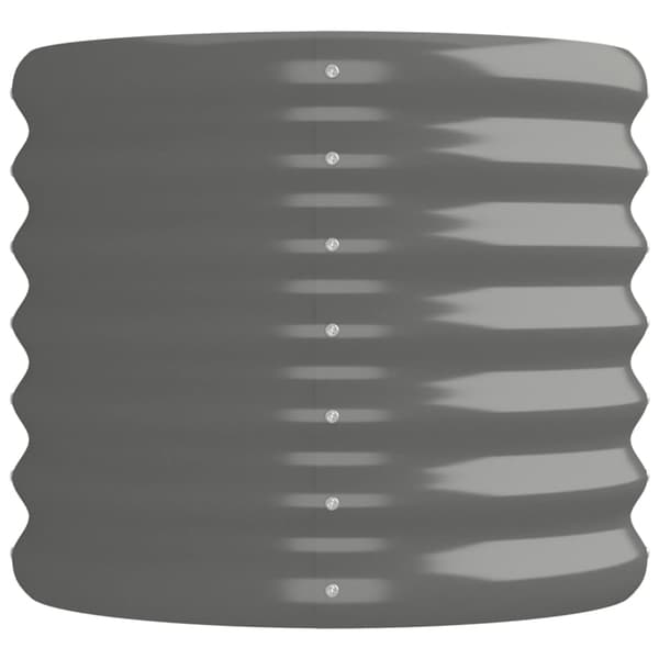 vidaXL Odlingslåda pulverlackerat stål 152x40x36 cm grå Grå