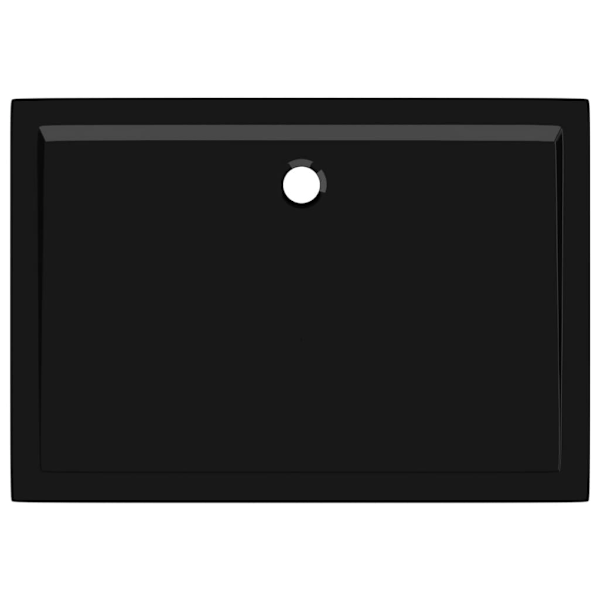 vidaXL Duschkar rektangulärt ABS svart 80x110 cm Svart