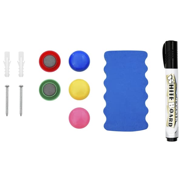vidaXL Magnetisk whiteboard vit 110x60 cm stål Vit