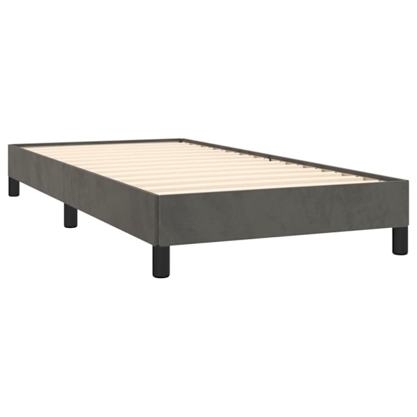 vidaXL Sängram mörkgrå 100x200 cm sammet Grå