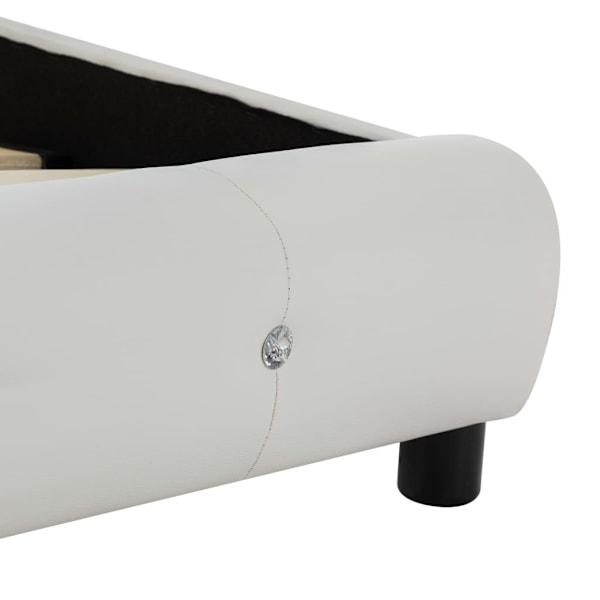vidaXL Sängram utan madrass vit konstläder 160x200 cm Vit