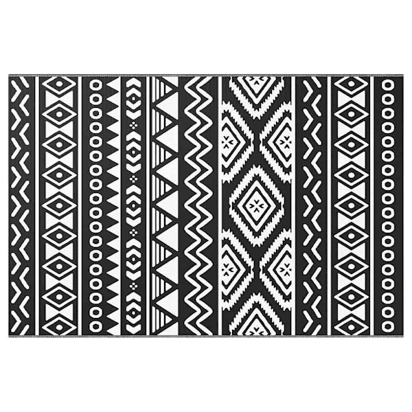 vidaXL Utomhusmatta ARAKIL svart 120x180 cm PP Svart