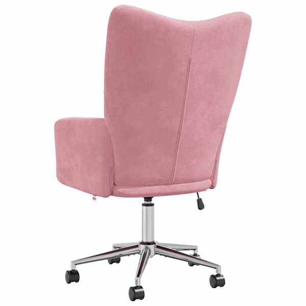 vidaXL Vilstol rosa sammet Rosa