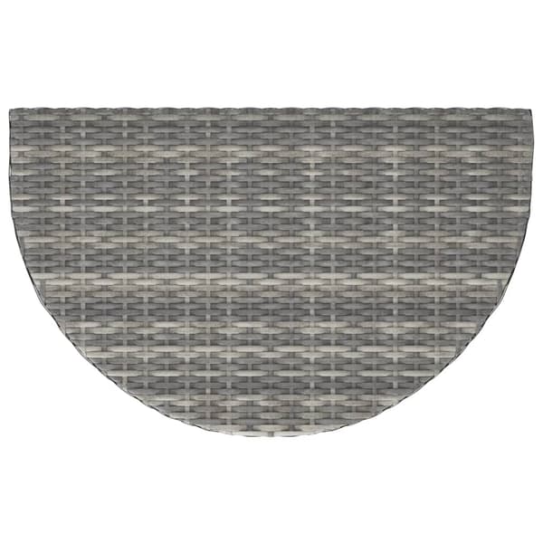 vidaXL Trädgårdsbord grå 80x50x75 cm konstrotting grå