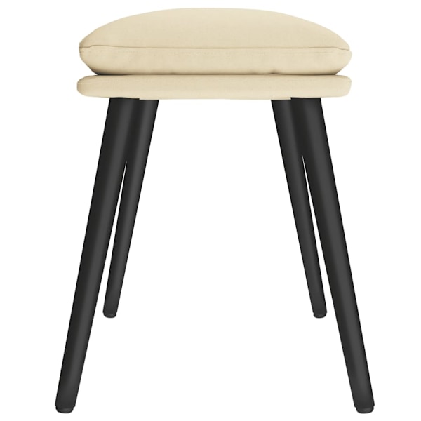 vidaXL Fotpall gräddvit 45x29,5x35 cm tyg Kräm