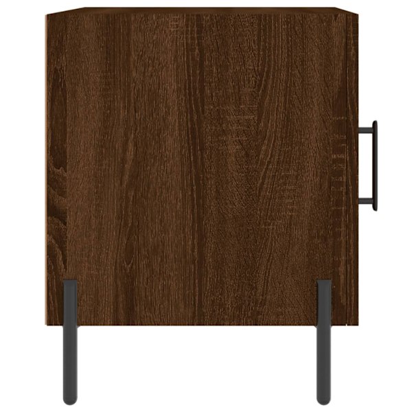 vidaXL Sängbord 2 st brun ek 40x40x50 cm konstruerat trä Brun