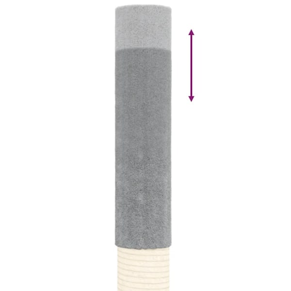 vidaXL Golv-till-tak klösträd ljusgrå 277-303 cm Grå