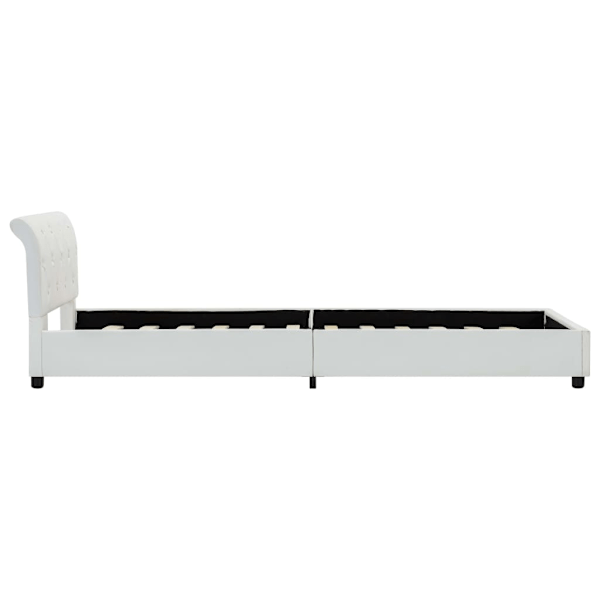 vidaXL Sängram vit konstläder 100x200 cm Vit
