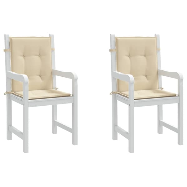 vidaXL Trädgårdsstolsdynor 2 st Beige 100 x 50 x 3 cm Beige