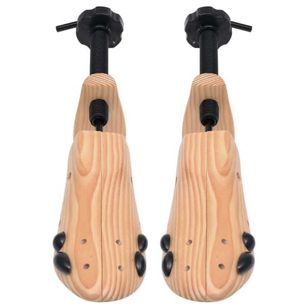 vidaXL Skoblock 2 par stl. 36-40 massiv furu Brun