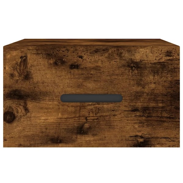 vidaXL Väggmonterat sängbord 2 st rökfärgad ek 35x35x20 cm Brun