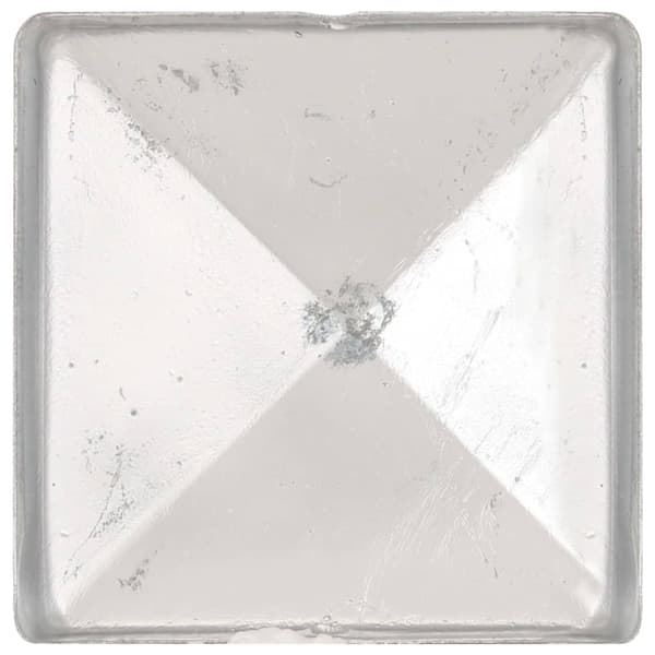 vidaXL Stolphattar pyramid 6 st galvaniserad metall 91x91 mm Silver