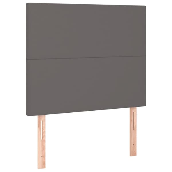 vidaXL Ramsäng med madrass grå 100x200 cm konstläder Grå