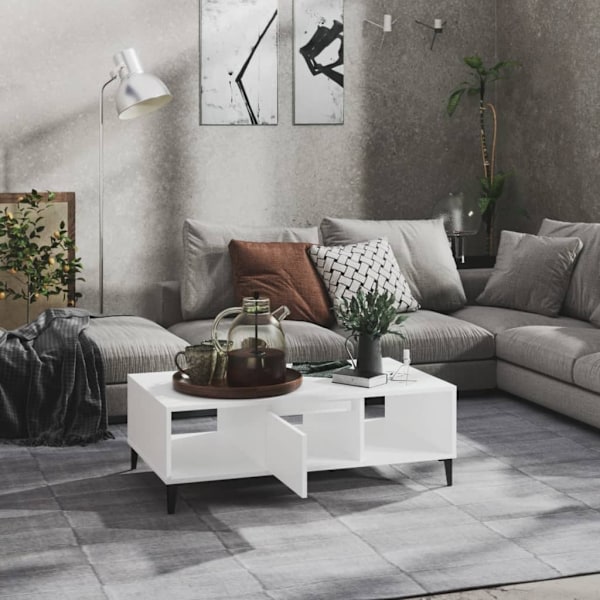 vidaXL Soffbord vit 103,5x60x35 cm konstruerat trä Vit