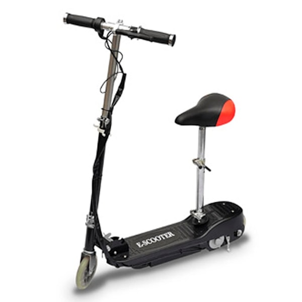 vidaXL Elektrisk sparkcykel med sadel 120 W svart Svart