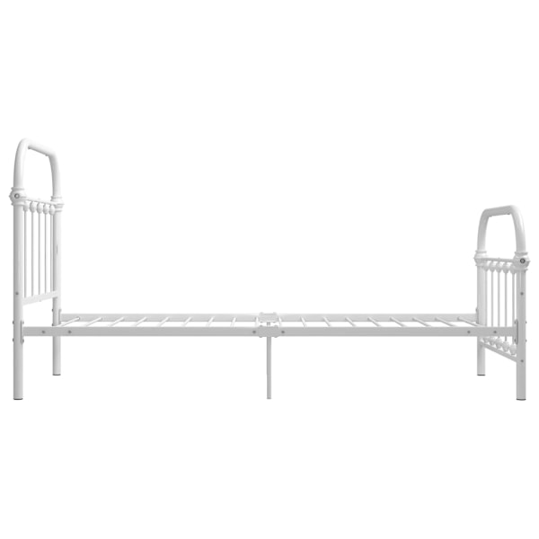 vidaXL Sängram utan madrass vit metall 90x200 cm Vit