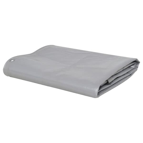 vidaXL Presenningar Grå 3 x 6 m Canvas med PVC-beläggning grå