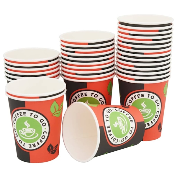 vidaXL Engångsmuggar för kaffe 1000 st papper 8 oz/~240 ml multifärg