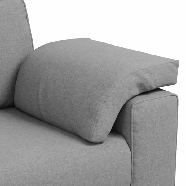 vidaXL Soffa 2 st Moln Grå tyg Grå