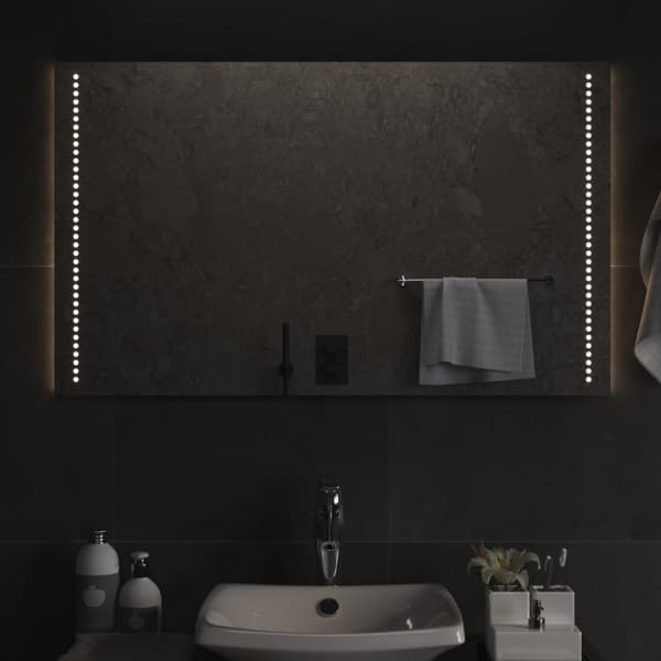 vidaXL Badrumsspegel LED 60x100 cm Transparent