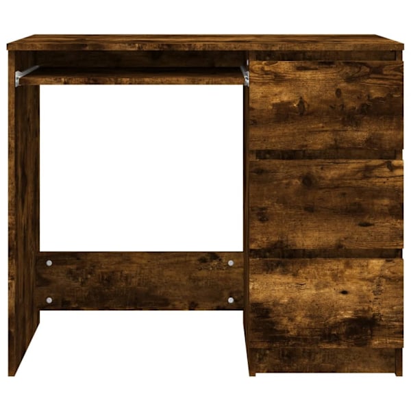 vidaXL Skrivbord rökfärgad ek 90x45x76 cm konstruerat trä Brun