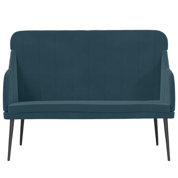 vidaXL Bänk blå 110x76x80 cm sammet Blå