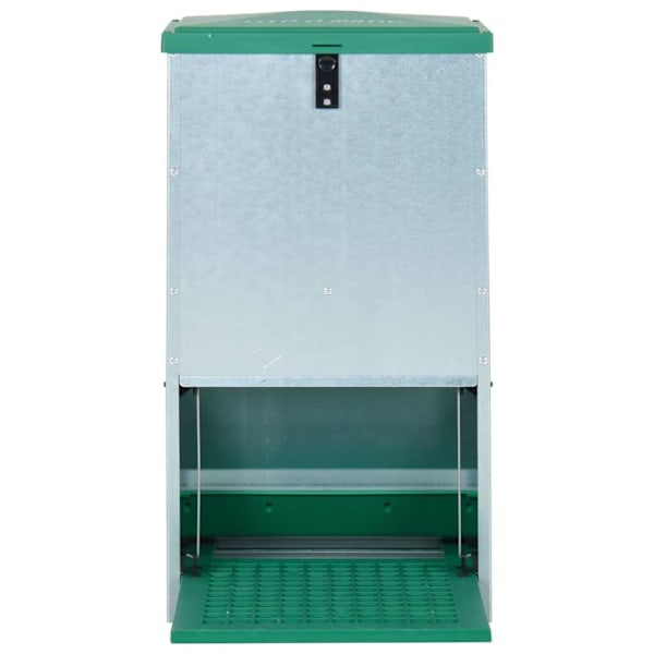 vidaXL Foderautomat för fjäderfä med pedal 20 kg Grön
