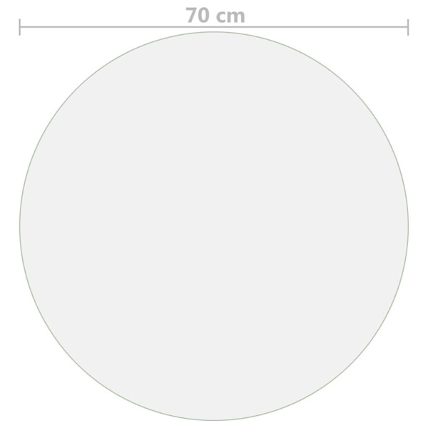 vidaXL Bordsskydd matt Ø 70 cm 2 mm PVC Transparent