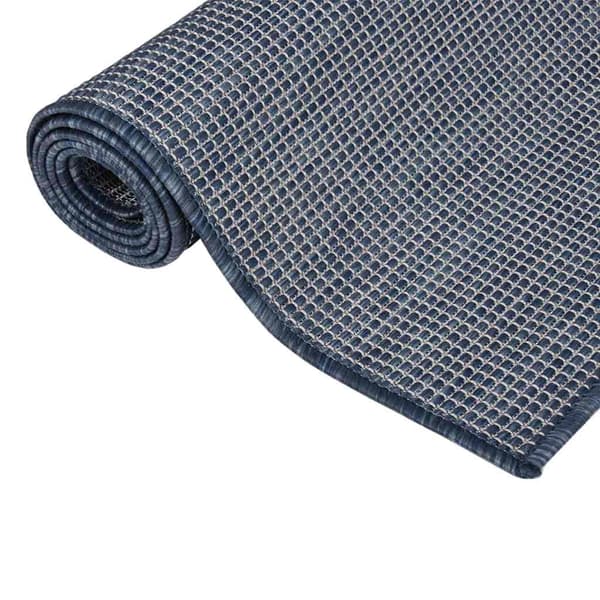vidaXL Utomhusmatta plattvävd 160x230 cm blå Blå