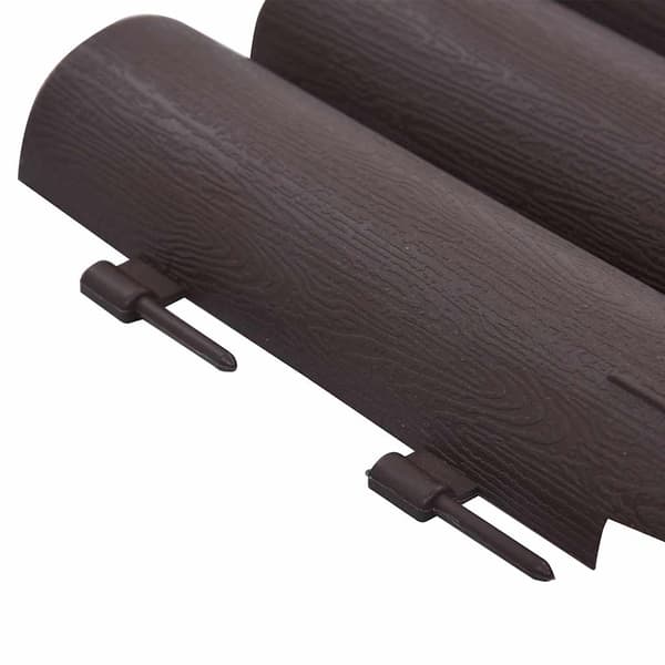vidaXL Rabattkant 36 st brun 10 m PP Brun